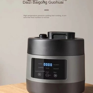 Mini Pressure Cooker 3-Cups Uncooked 2L Portable Non-Stick Small Travel Rice Cooker Smart <strong>Control</strong> Preset Time Warmer Steamer