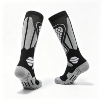 Chaussettes de ski antibactériennes, chaussettes thermiques d'hiver, chaussettes de neige épaisses en coton éponge, chaussettes longues pour sports de plein air et randonnée