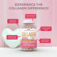 Capsules de collagène 1000 mg très vendues, produit anti-âge pour la beauté et l'éclaircissement de la peau, capsules de collagène en gélules molles