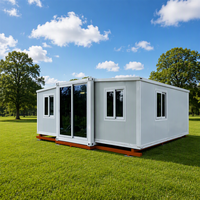 Maison conteneur moderne extensible, directement de l'usine, avec chambre et salle de bain, maison modulaire préfabriquée minimaliste pour usage résidentiel