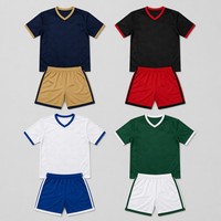 Uniforme de Fútbol Personalizado Azul Marino y Dorado, Sublimado, Conjunto de Camiseta, Pantalones Cortos y Calcetines, Totalmente Personalizable, OEM, ODM, Directo de Fábrica