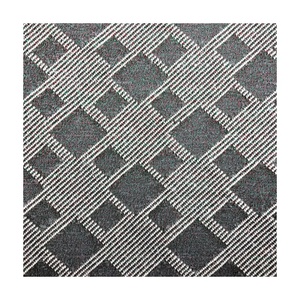Nuevas TENDENCIAS DE RECORTE Y tallado de lurex cuadrado de punto <span class=keywords><strong>CVC</strong></span> hilo metálico teñido de tela de rizo jacquard gris y blanco para sudaderas con capucha - Product Image 4