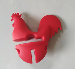 Soporte para olla de silicona con forma de gallo colorido, prevención de desbordamiento de cocina, soporte para hornear, cuchara, Clips para ollas - Product Image 6