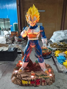 Statue d'anime sur mesure grandeur nature <span class=keywords><strong>Dragon</strong></span> <span class=keywords><strong>Ball</strong></span> Z Super Saiyan Vegeta Goku, sculpture en résine, vente en gros pour les boutiques, les centres commerciaux et la décoration intérieure - Product Image 1
