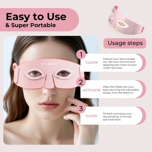 LED Eye Mask <b>Red</b> <b>Light</b> <b>Therapy</b> to Boost Collagen Reduce Under-Eye Bags Heated Dry Eye Mask - Product Image 2