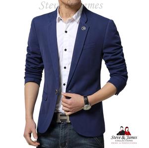 Costume Homme Steve & James 100% Laine Croisé à Col Cranté Imperméable Infroissable Tissu Respirant Sur Mesure MTM - Product Image 1