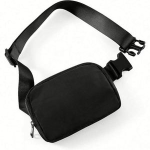 Custom Classic Logo Zipper Nylon Waterproof Fashion <b>Pillow</b> Shape Chest Bag Outdoor Sports Running Crossbody Unisex Fanny Pack - Product Image 3