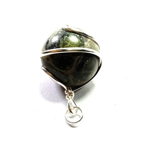 High quality kambaba jasper <b>sphere</b> Wire Wrapped Pendant Classic Style Quartz <b>Crystal</b> ball Gemstone Necklace Healing wholesaler - Product Image 2