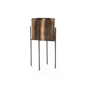 Metal Gold Color <b>Plant</b> Pots Planter With <b>Stand</b> Finest Quality Decorative Planter Garden Decor Accessories Planter - Product Image 1