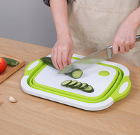 Accessoires de cuisine blocs à découper pliables planche à découper en plastique bassin de rangement