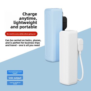 Cadeau - Batterie externe compacte portable en plastique PD 20W - 5000mAh - Ultra-fine - Batterie 21700 - Personnalisable - Charge <span class=keywords><strong>solaire</strong></span> sans fil - Product Image 1