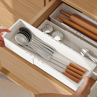 Fournitures de bureau Boîte de rangement pour cosmétiques Tiroir rétractable Organisateurs d'armoires coulissantes