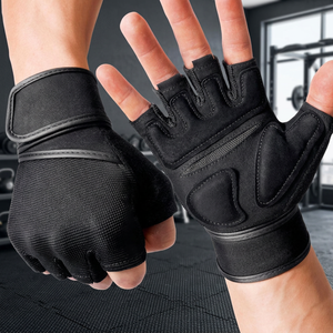 Weight Lifting Half Finger Gloves for Men Women Gym Use with Wrist Support PU Material Performance Exercise Training - Product Image 3