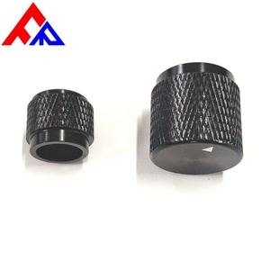 Customized 19mm Diameter CNC Black Anodized Audio <b>Knob</b> <b>Guitar</b> <b>Knob</b> Switch Electronic Accessory - Product Image 5
