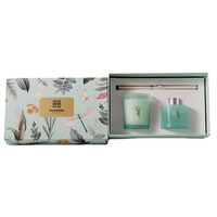 Luxus starre mattgrüne Aroma therapie Geschenk Aroma Duftöl Einzigartiges Design Reed Diffusor Weiße Duft kerzen Private Label