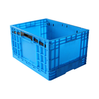 Conception pliable de caisse en plastique de panier pliant léger de couleur bleue