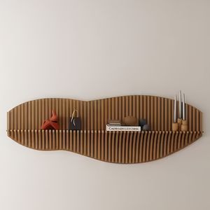 Étagère murale suspendue en bois massif ML-WD035, support durable pour la salle de bain, la buanderie, le salon - Product Image 6