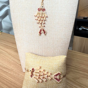 Bracelet artisanal en soie pure tressée avec perles Miyuki, motif queue de <span class=keywords><strong>poisson</strong></span> Koi, bracelets perlés tendance, collier queue de <span class=keywords><strong>poisson</strong></span> - Product Image 4