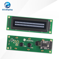 LCD Karakter Rusia JXD2002A-IIC VA Antarmuka IIC/I2C Negatif Putih dengan Lampu Latar 20*2 Modul Tampilan LCM Dot Matrix