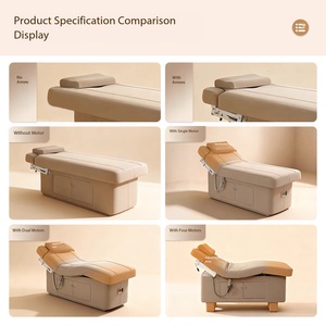 ShiLu Usine Offre Spéciale Luxe Beige Salon De Beauté <span class=keywords><strong>Lit</strong></span> 1/2 Moteurs Massage Électrique Cosmétique Table Chaise Facial Spa <span class=keywords><strong>Lit</strong></span> - Product Image 3