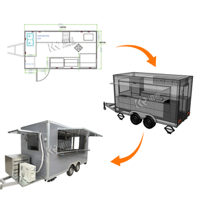 Remolque de Comida Móvil Conveniente con Precio Preferencial 2025, Camión de Comida Móvil Económico, Remolque de Comida Rápida con CE - Product Image 2
