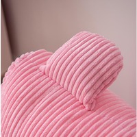 Fauteuil d'appoint nordique en velours rose vif, pouf de relaxation, canapé pouf, mobilier Divano, fabricant sur mesure