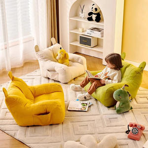 Canapé-lit en peluche pour enfants, siège individuel, pour enfants de 3 ans et plus, design contemporain confortable, pour garçons et filles - Product Image 2