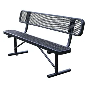 150 Cm 180 Cm 244 Cm Outdoor Thermoplastic Steel Bench Seat Public Park Bench Seating Outside Garden Patio Metal Modern Bench