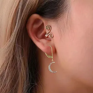 Beadsnice Bông Tai Đòn Bẩy Trang Sức Vàng 14K Bông Tai Ánh Sáng Hình Vuông Góc Phụ Kiện Đơn Giản