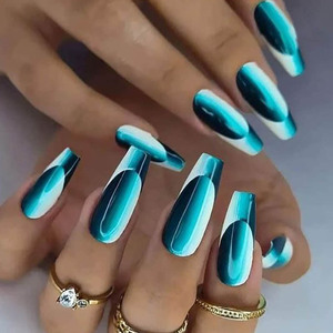 Fournisseurs de <span class=keywords><strong>faux</strong></span> ongles uniques en noir transparent, forme cercueil, <span class=keywords><strong>faux</strong></span> ongles ballerine, réutilisables, en acrylique ABS, couverture complète, à presser - Product Image 3