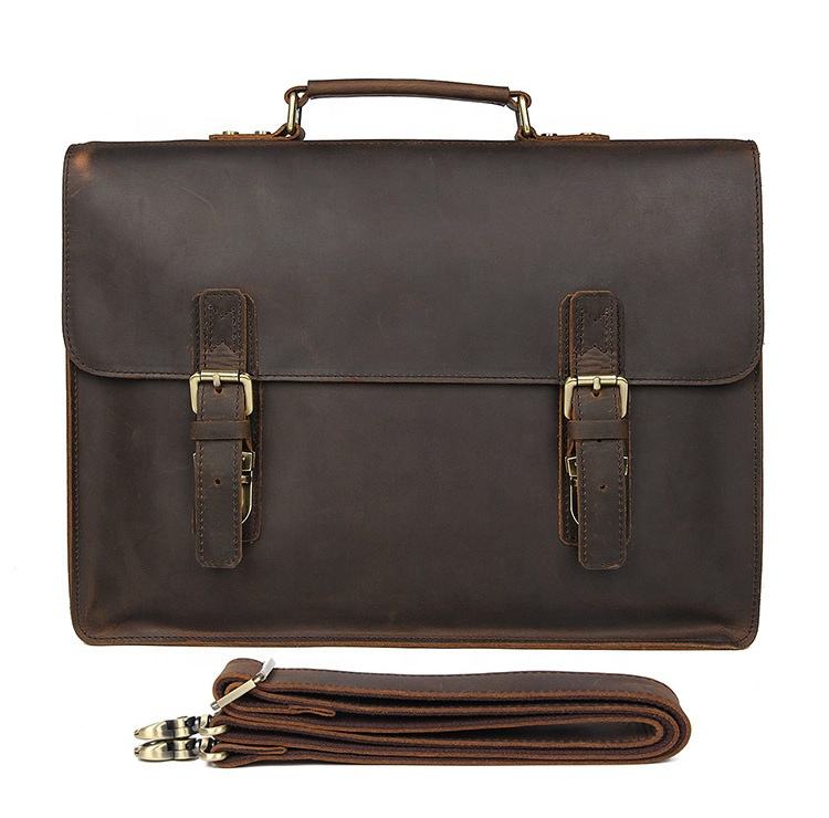 Fashion Large Capacity Men's Cow Leather Shoulder Bag Business Bag