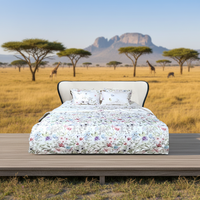 Housse de couette moderne en coton lavé imprimé géométrique, draps-housses et taies d'oreiller toutes saisons, vente en gros, durable, 300 fils/cm²