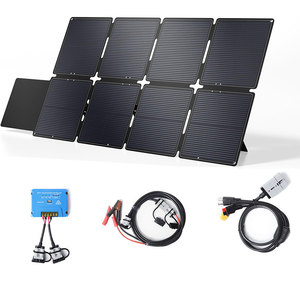 Panneaux solaires mono noirs portables 100W écologiques, haute efficacité 24,5%, pliables, étanches IP65, certifiés CE, pour camping et camping-car - Product Image 1