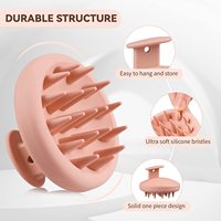 Brosse à cheveux en silicone pour le cuir chevelu, imperméable, pour éliminer les pellicules, avec logo privé, faible MOQ