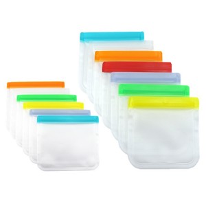 Bosheng PEVA Frosted Food Preservation Bags Zipper Seal Rectangle Eco Friendly Freezer Storage Bags For Refrigerator Use - Product Image 3