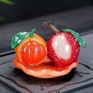 New Lychee <b>Tea</b> Pet - Color-Changing Water Ornament, <b>Tea</b> Plaything, <b>Tea</b> Ceremony Accessories, Creative <b>Tea</b> <b>Set</b>, <b>Tea</b> Tray, Decor - Product Image 4