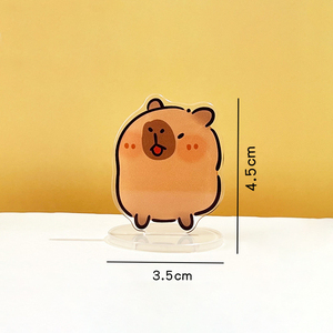 Venta al por mayor de lindos soportes acrílicos de capibara, decoración de escritorio de dibujos animados, clip para notas personalizado para estudiantes y trabajadores de oficina - Product Image 3