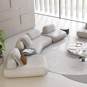 Set di Divani Curvi Angolari a 7 Posti <span class=keywords><strong>da</strong></span> Pavimento Componibili Sezionali di Design Italiano Moontree per Soggiorno Moderno - Product Image 5