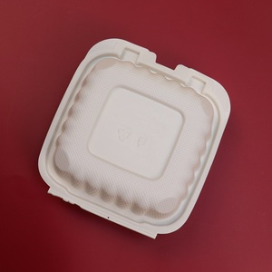 高品質の電子レンジプラスチックランチ包装容器クラムシェルテイクアウト食品貯蔵ハンバーガーボックス - Product Image 1