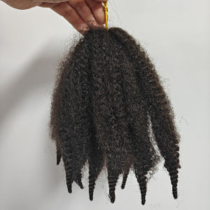 合成短いアフロキンキーツイストかぎ針編み毛8インチマーリーツイストブレード - Product Image 3