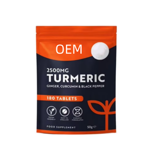 OEM Hot Selling - Turmeric Tablets Herbal <strong>Supplement</strong>: Boost Immunity &amp; Alleviate Joint Discomfort - Product Image 1
