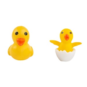 Figurines de canard jaune miniatures en résine, ornements de jardin en forme d'animaux, décoration intérieure et extérieure - Product Image 1