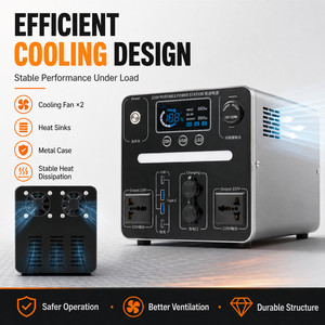 Stazione di Alimentazione Portatile a Onda Sinusoidale Pura da 800W con Presa AC e Uscita USB, Alimentazione 12V DC per Campeggio e Viaggi all'Aperto - Product Image 1