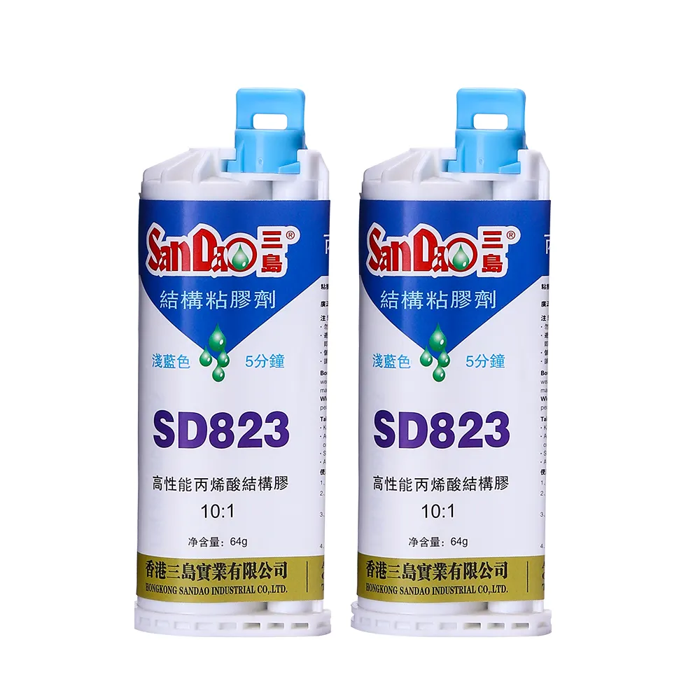 Resina epóxi SD823 de alta resistência, adesivo acrílico totalmente transparente, conjunto rápido de resina epóxi, cola AB resistente ao calor