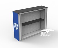 Profilé en aluminium rétroéclairé par LED Tables de promotion pour réception de salons commerciaux Présentoir de comptoir portable avec étagère pour foire aux boissons