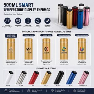 Custom Logo Printed Promotion Corporate Activity Business Gift Smart Vacuum Cup Water Bottle - Product Image 3