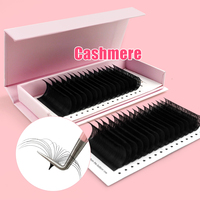 Abonnie Fournitures pour Extensions de Cils Vente en Gros Fournisseur Soie Extensions de Cils Plateaux de Cils Velours Cachemire Noir Mat