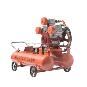 SHARPOWER other mining machines s1110 20hp 22hp diesel engine 15kw electric motor w-2.6/5 5 bar piston air compressor