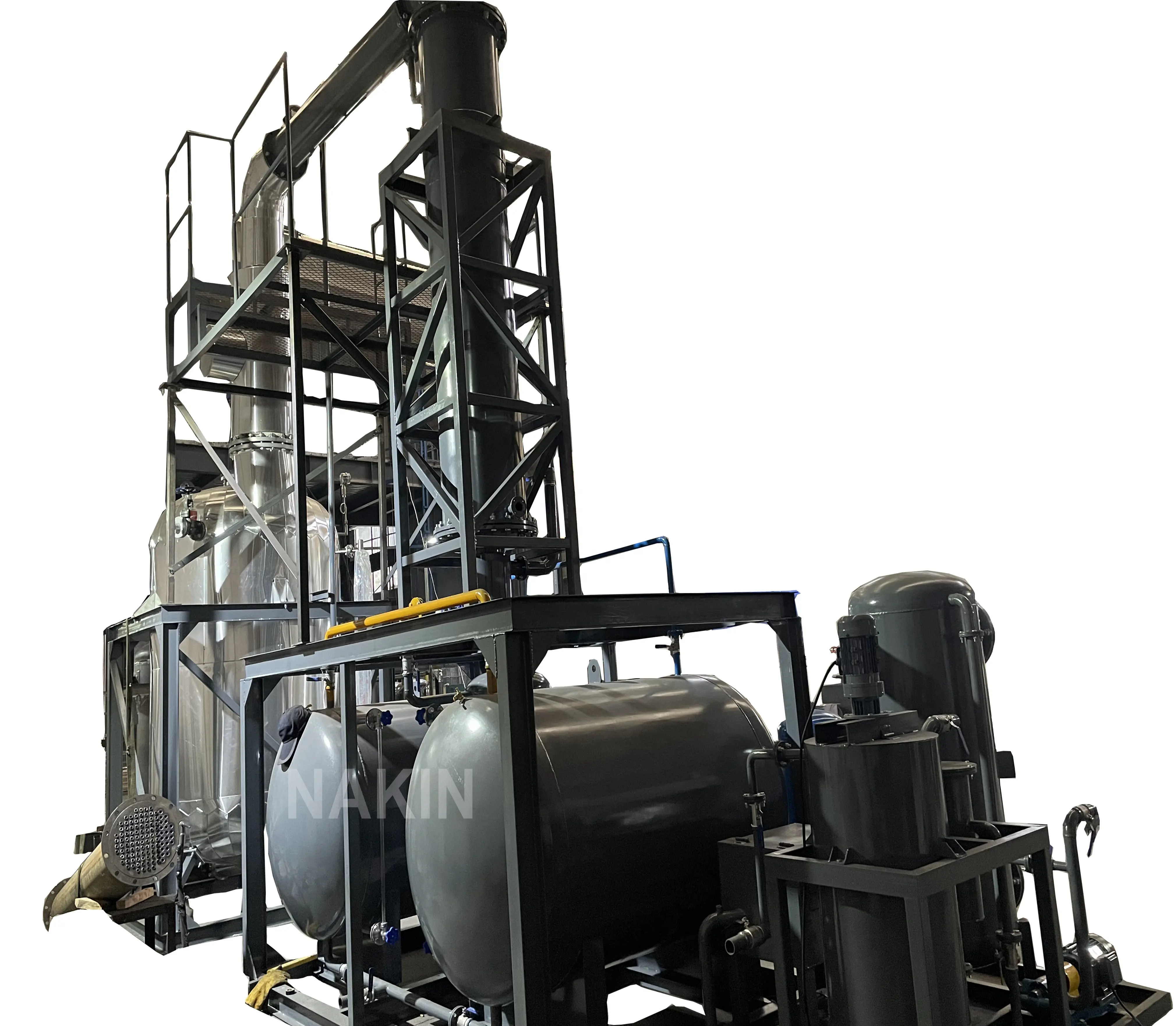 Máquina grande de refinería de aceite residual a máquina de destilación de aceite diésel para procesamiento de aceite de motor negro