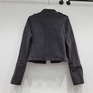 Veste en jean style rétro Z1050 pour <span class=keywords><strong>femme</strong></span>, nouvelle collection printemps-automne 2026, veste <span class=keywords><strong>courte</strong></span> pour <span class=keywords><strong>femme</strong></span> - Product Image 6